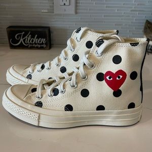 Comme des Garcons Play x Converse Polka Dot High-Top Sneakers